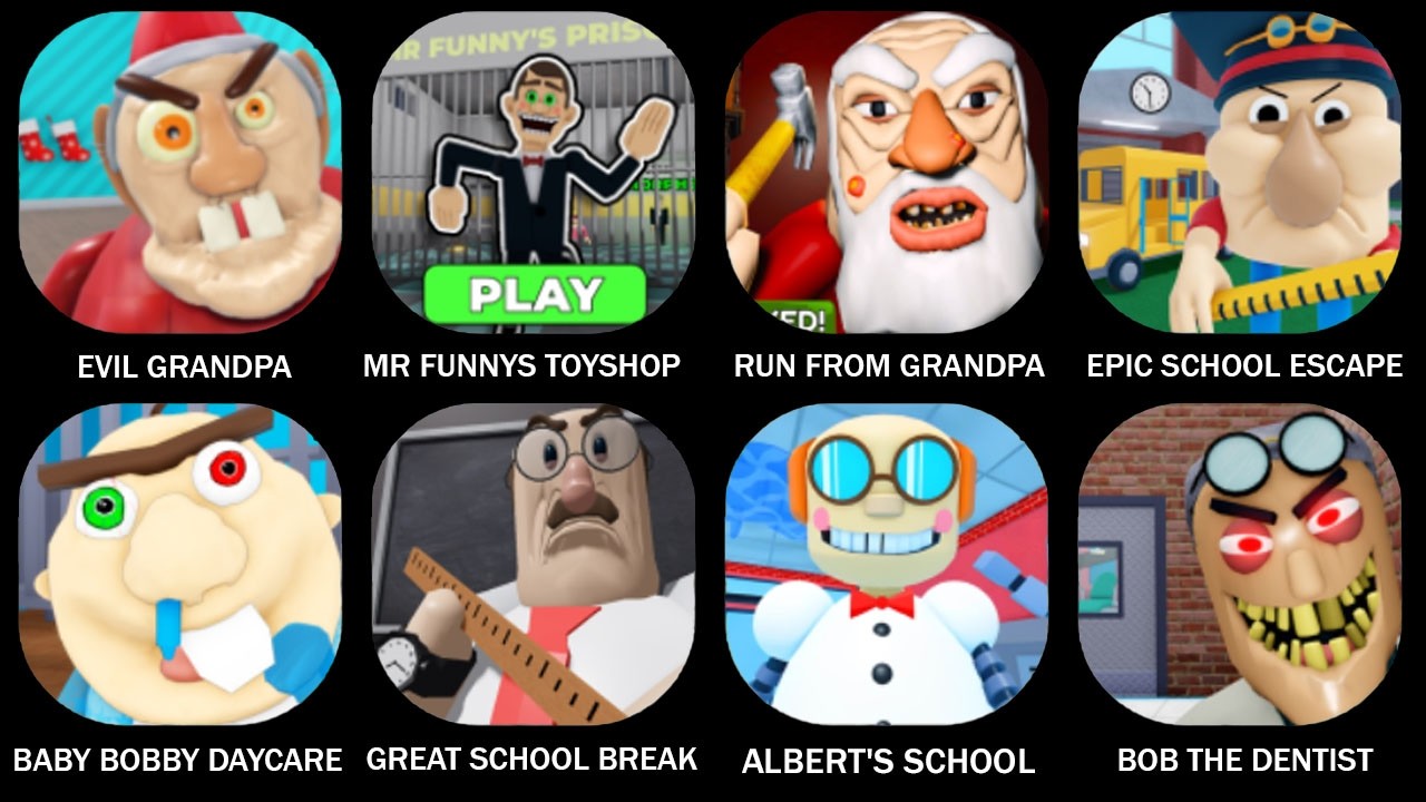 ESCAPE EVIL GRANDPA, ESCAPE MR FUNNY'S TOYSHOP! (SCARY OBBY), RUN FROM GRANDPA