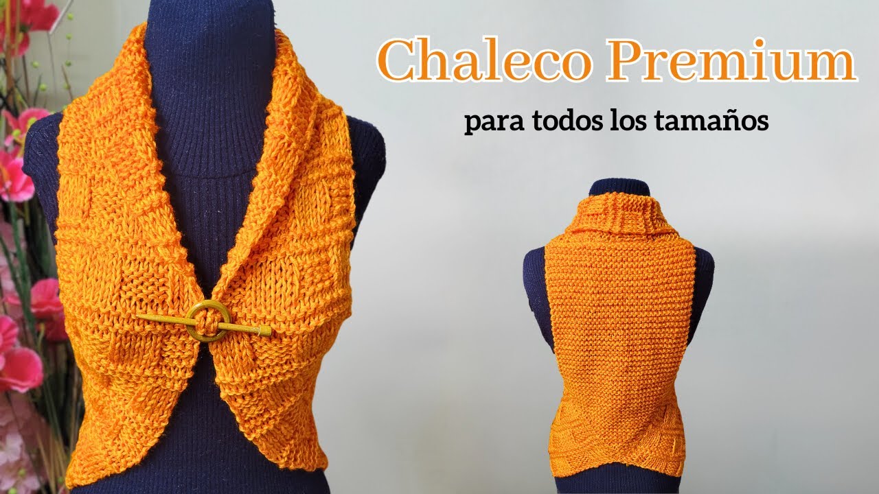 Chaleco Bolero a Dos Agujas con Punto Cesta – Tejidos Premium Bonitos Fáciles de tejer