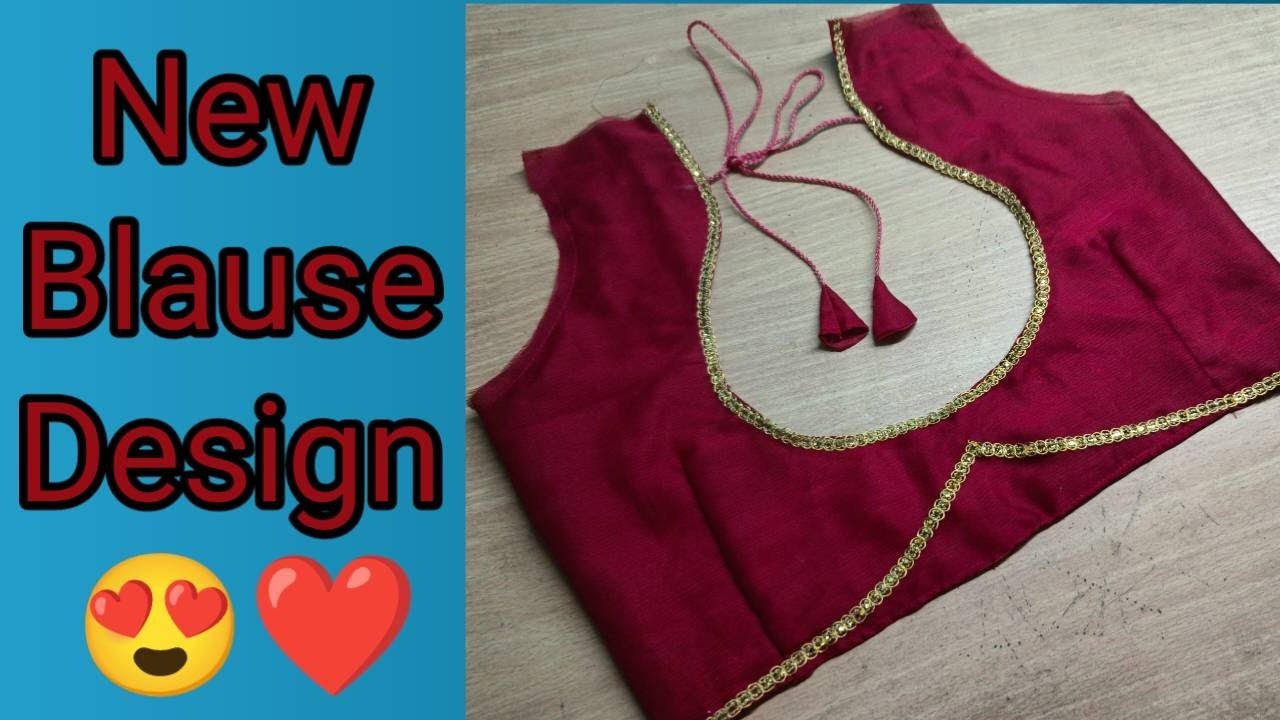 Simple Blause Design With Lace | Easy Blause stitching