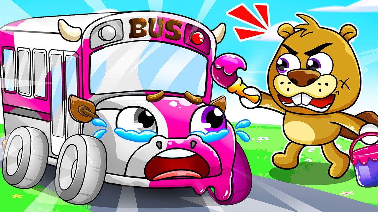 School Bus Lost Color 😿 Find My Color 🌈 Learn Colors by Yum Yum