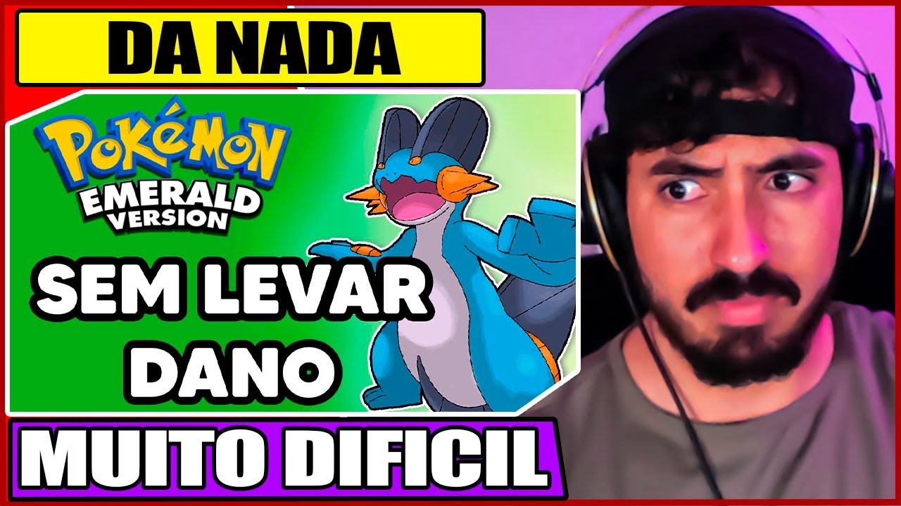 D&aacute; para ZERAR Pokemon Emerald SEM LEVAR DANO!? - Desafio Pokemon | Leozin React