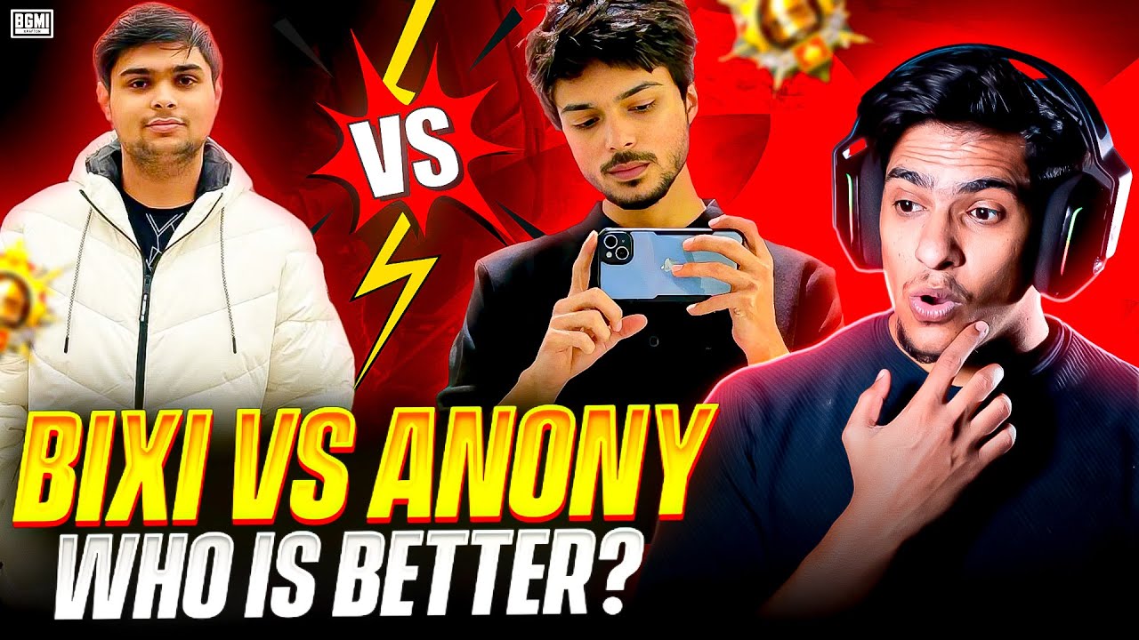 😱Anony Vs Bixi Op Who is the best 60fps Fastest Player in BGMI