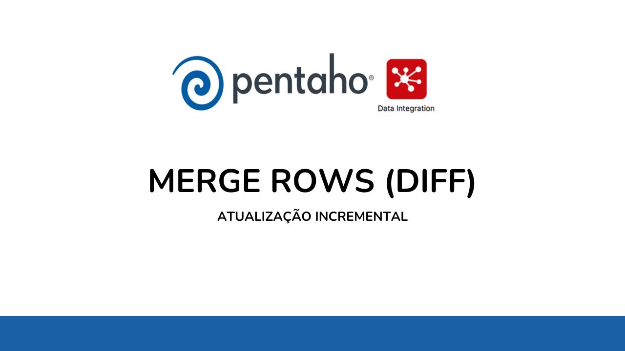 Pentaho PDI - Atualização Incremental com Merge Rows (Diff)