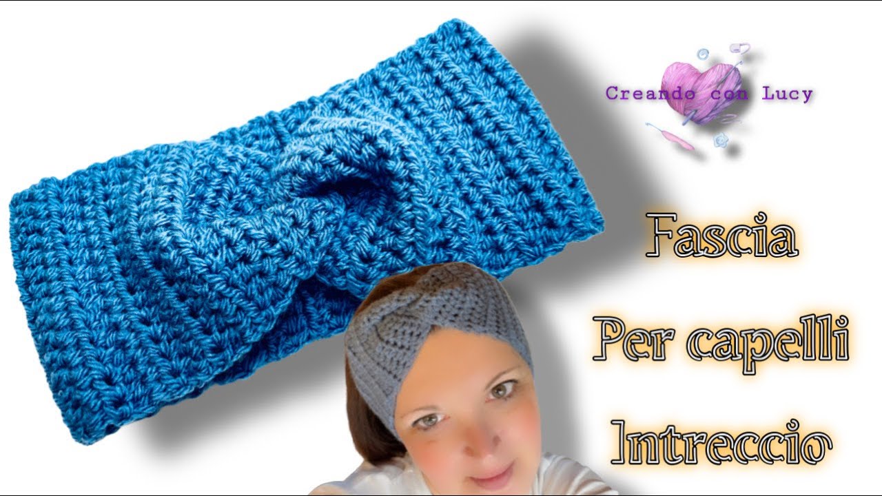 FASCIA PER CAPELLI :INTRECCIO #tutorialuncinetto #uncinettofacile #fasciapercapellifacilissima