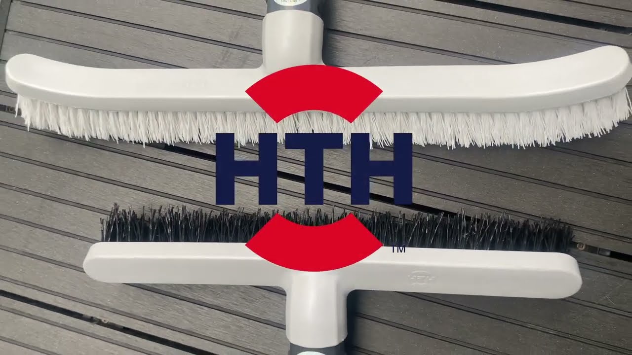 HTH&reg; algae and curved brush are game-changes for pool cleaning