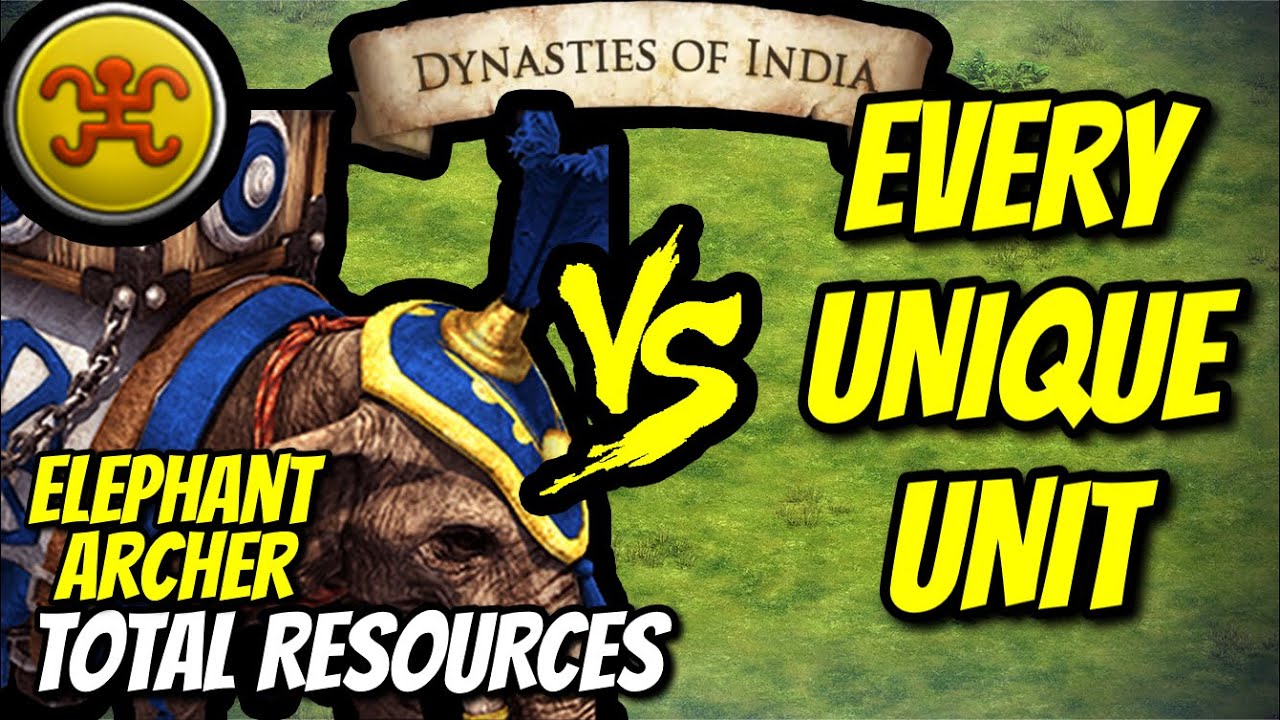 ELITE ELEPHANT ARCHER (Bengalis) vs EVERY UNIQUE UNIT (Total Resources) | AoE II: DE