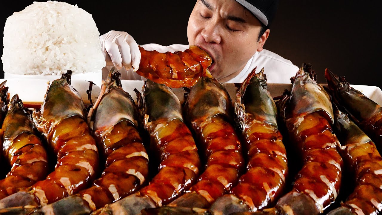 역대급 비주얼의 킹타이거새우장과 밥 먹방~!! King Tiger Shrimp Sauce
