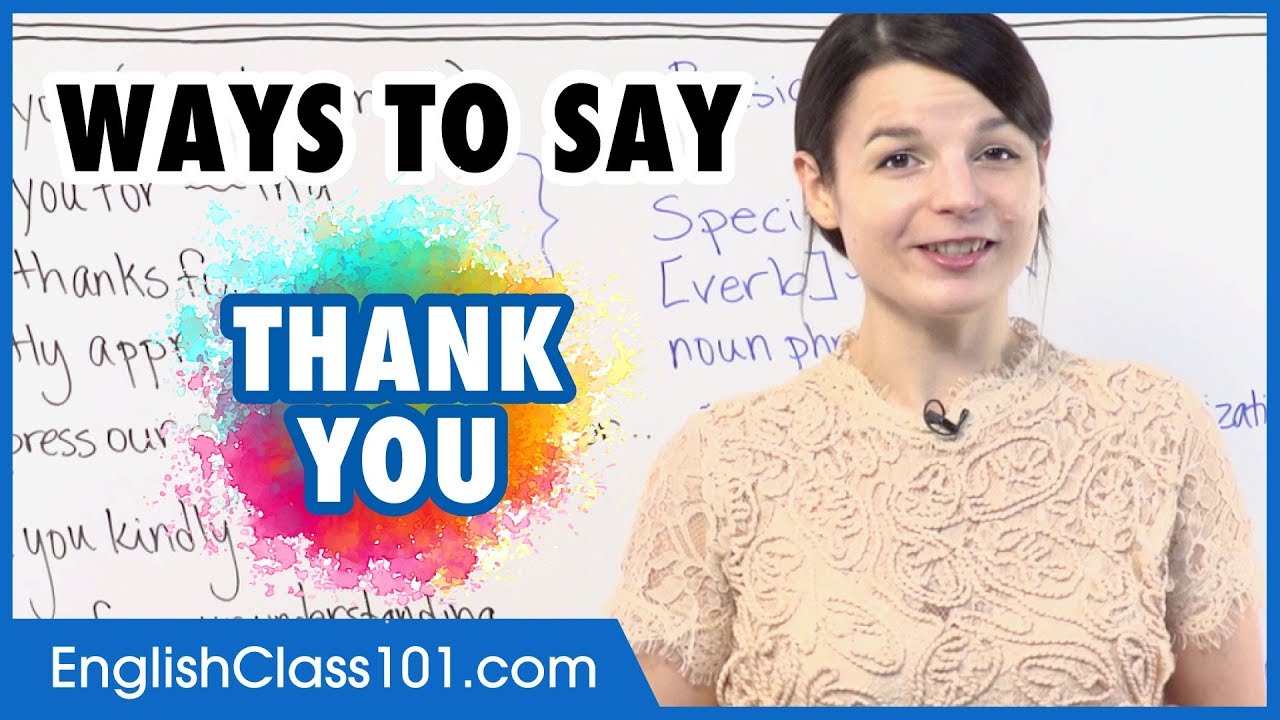 Creative Ways to Say Thank You in English