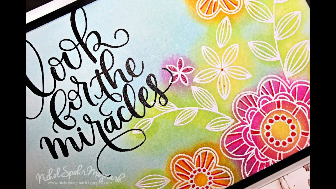 June 2016 Card Kit | Embossed Resist Flowers