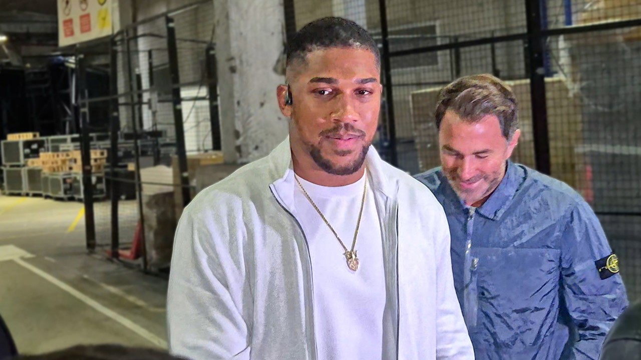HE'S HERE!! Anthony Joshua ARRIVES at Chisora vs Wilder!