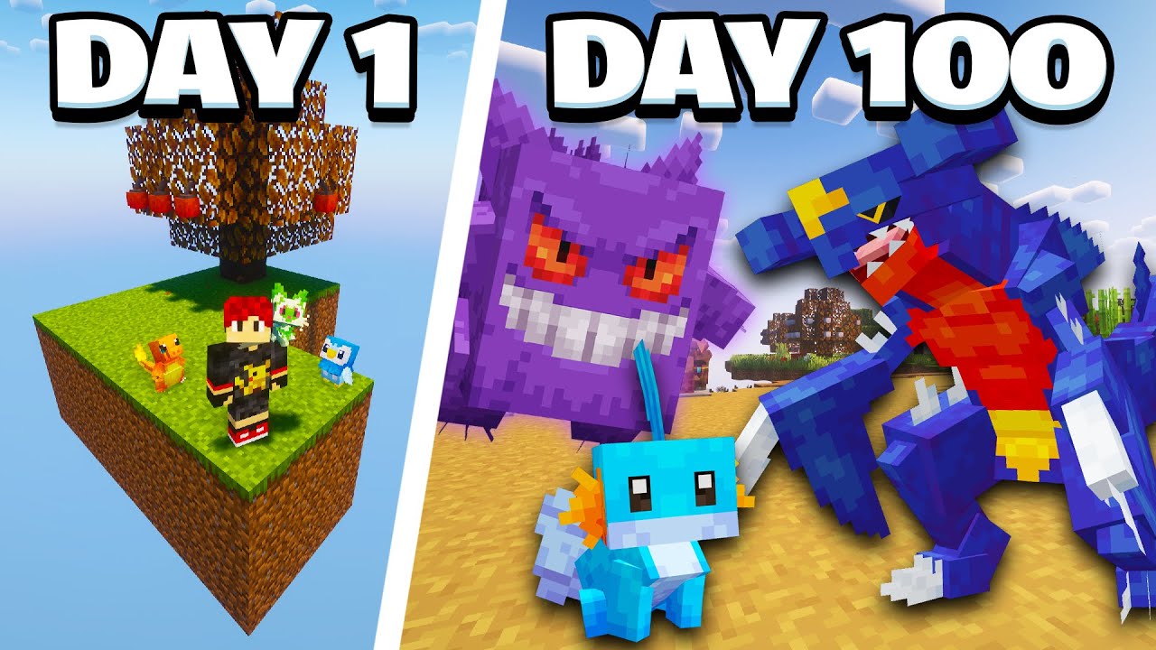 I Spent 100 Days in Cobblemon SkyBlock!