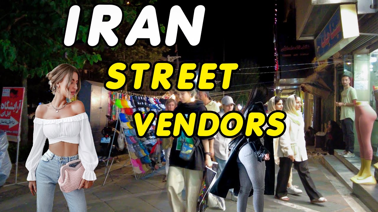IRAN Street Vendors in TEHRAN / Walking through VALIASR Street #walking