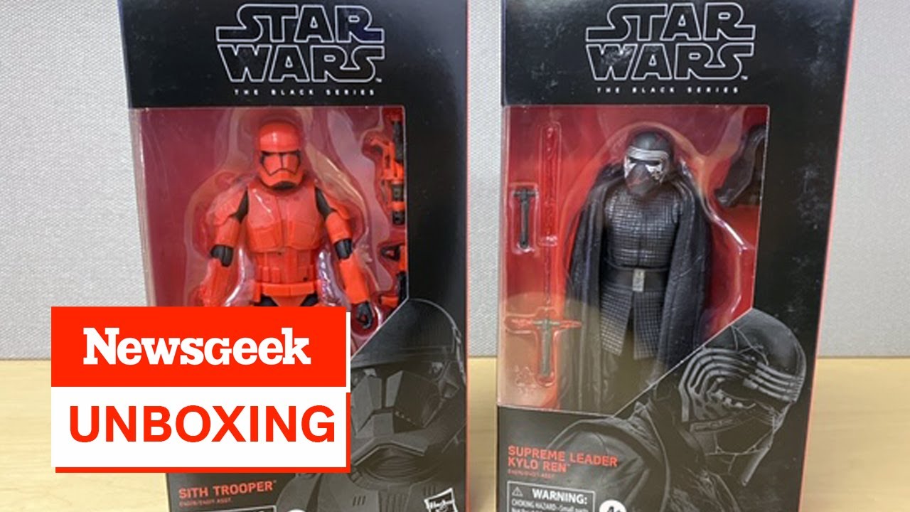 Hasbro Star Wars Black Series Rise of Skywalker Unboxing - Supreme Leader Kylo Ren Sith Trooper