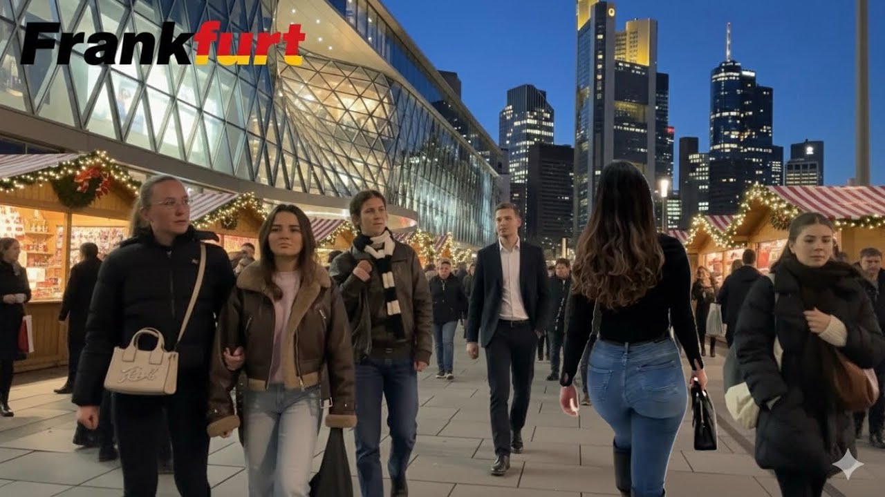 Frankfurt City Walk | Hauptwache to MyZeil Mall | Crowds, Shopping Street & Urban Atmosphere (4K)