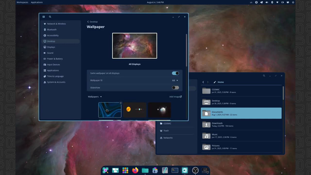 Set custom themes in COSMIC DE