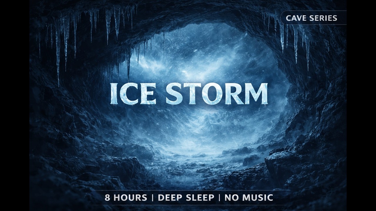Black Screen: Tinnitus Relief & Deep Sleep – Ice Cave Blizzard (8 Hours / No Music)