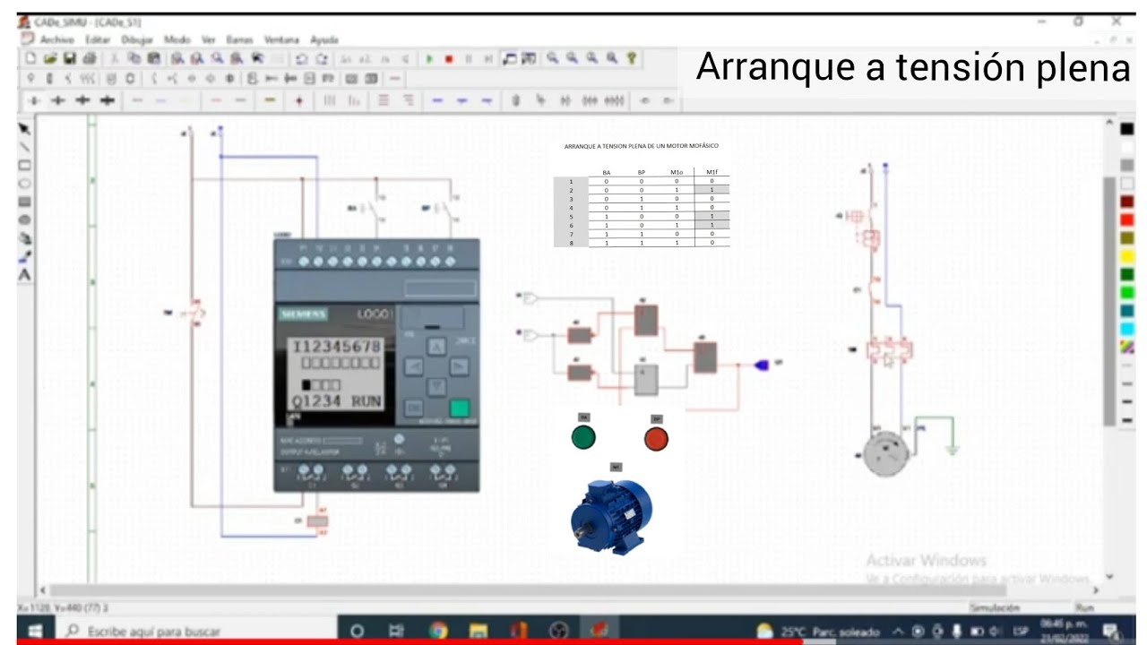 Curso PLC LOGO 230 rc | (video 3) | arranque a tensión plena de un motor monofásico