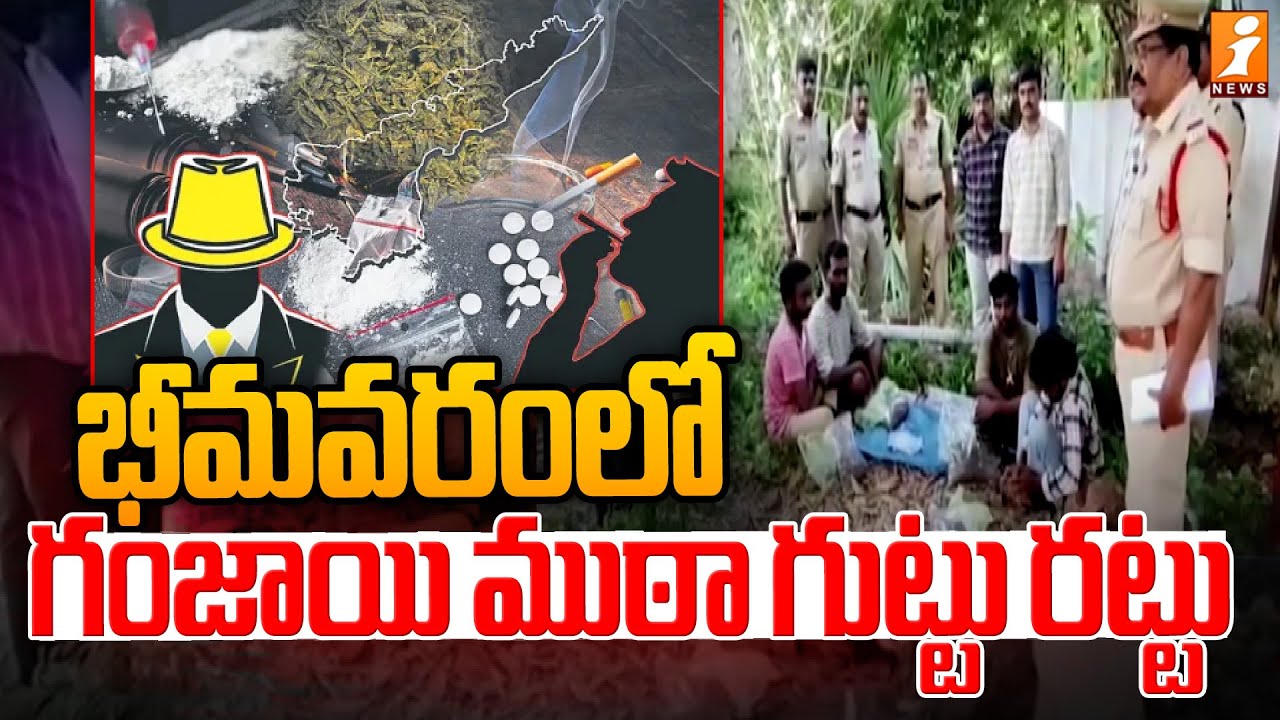 భీమవరంలో గంజాయి ముఠా గుట్టు రట్టు | Bhimavaram 1 Town Police Caught Cannabis Gang | iNews