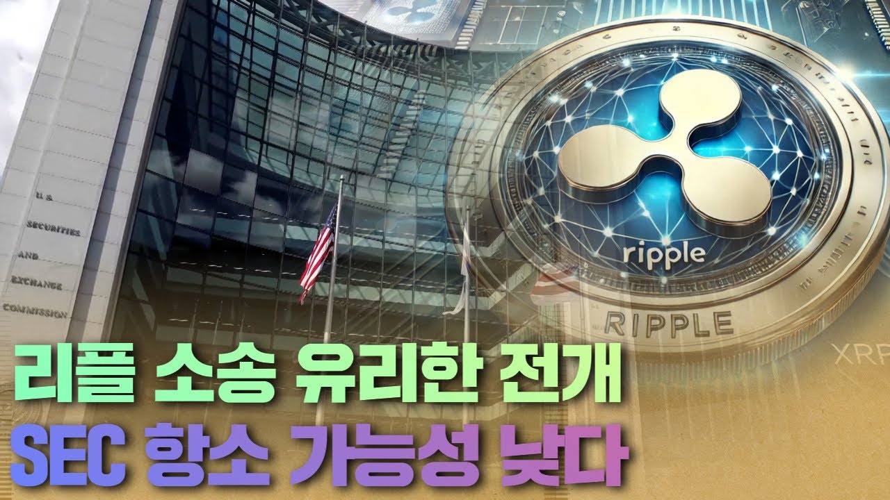 리플 소송 유리한 전개 SEC 항소 가능성 낮다