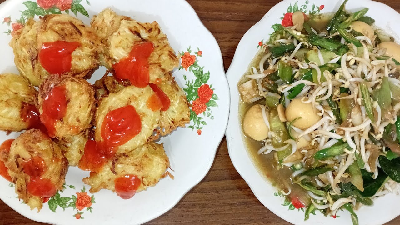 Bahan Termurah Rasa Ter Enak Bakwan Pepaya Muda + Tumis Toge Cabe Ijo Coba Ya!