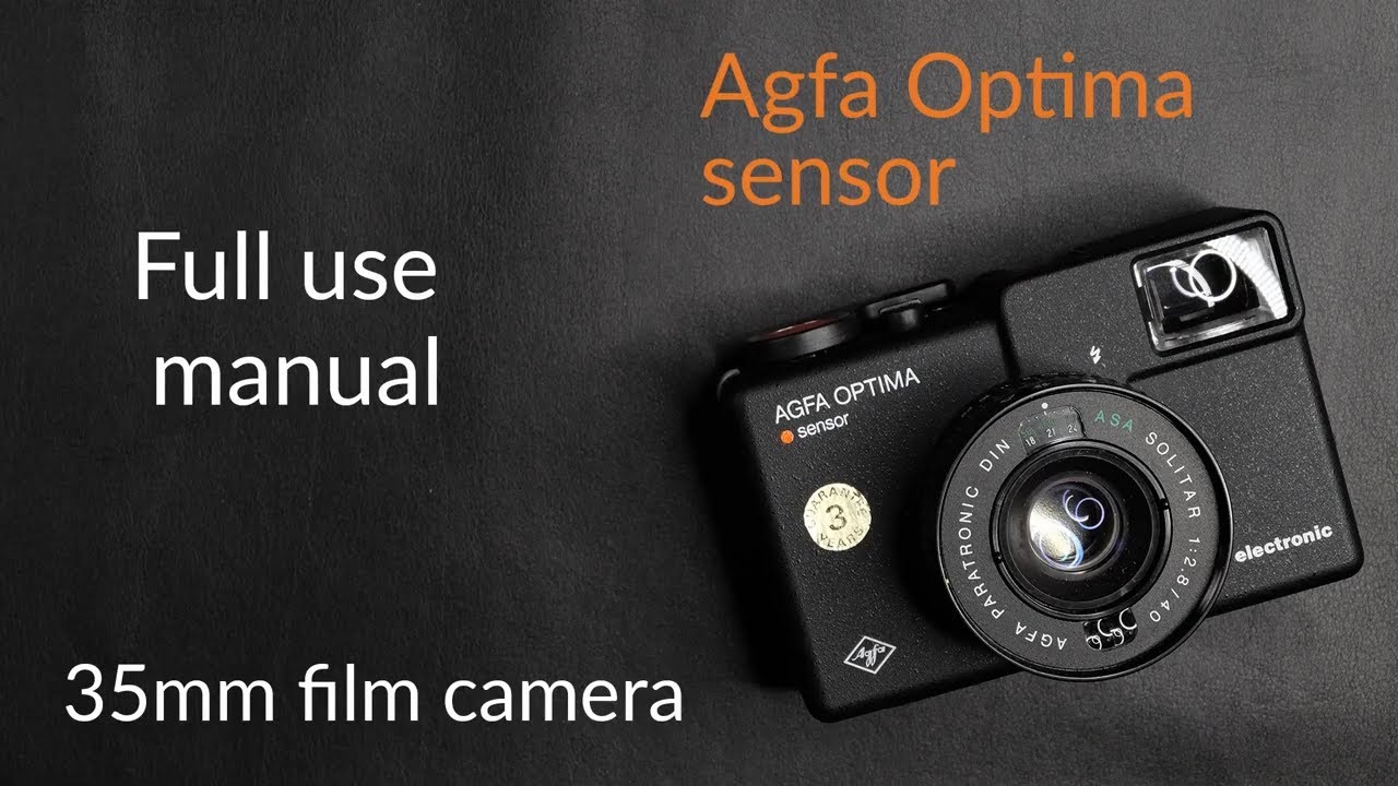 Agfa Optima sensor 535 - 35mm film camera - user manual, how to load the film and battery