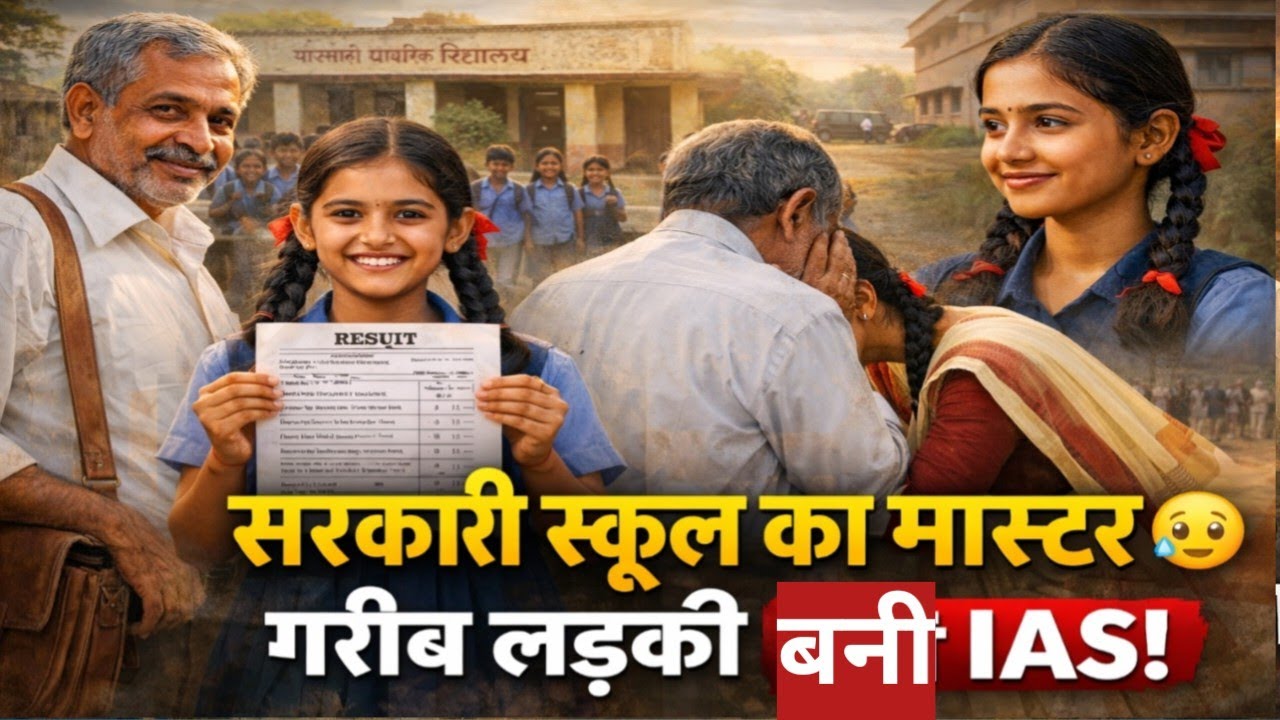 सरकारी स्कूल के मास्टर ने बदल दी एक गरीब लड़की की किस्मत | Emotional Hindi Story । IAS Officer 😢
