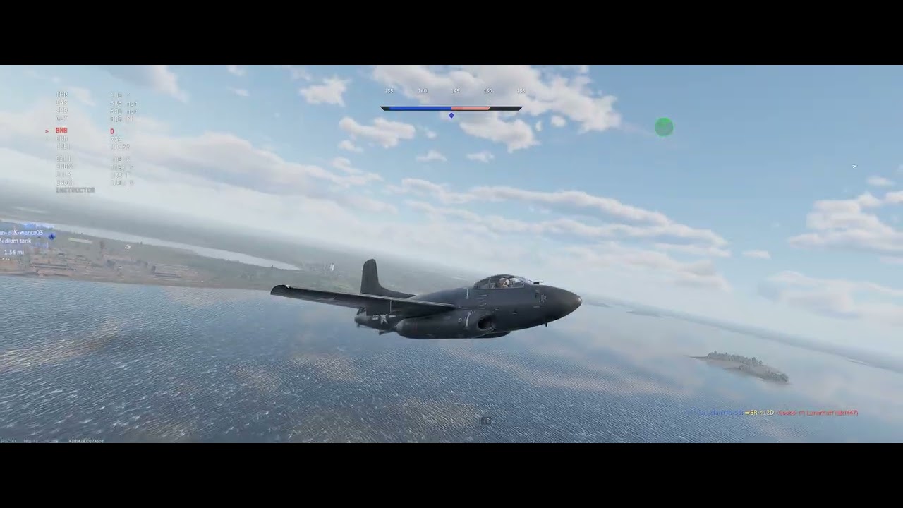 M47 Patton, Douglas F3D-1 Skynight, and T92 on War Thunder Ground Realistic Battles