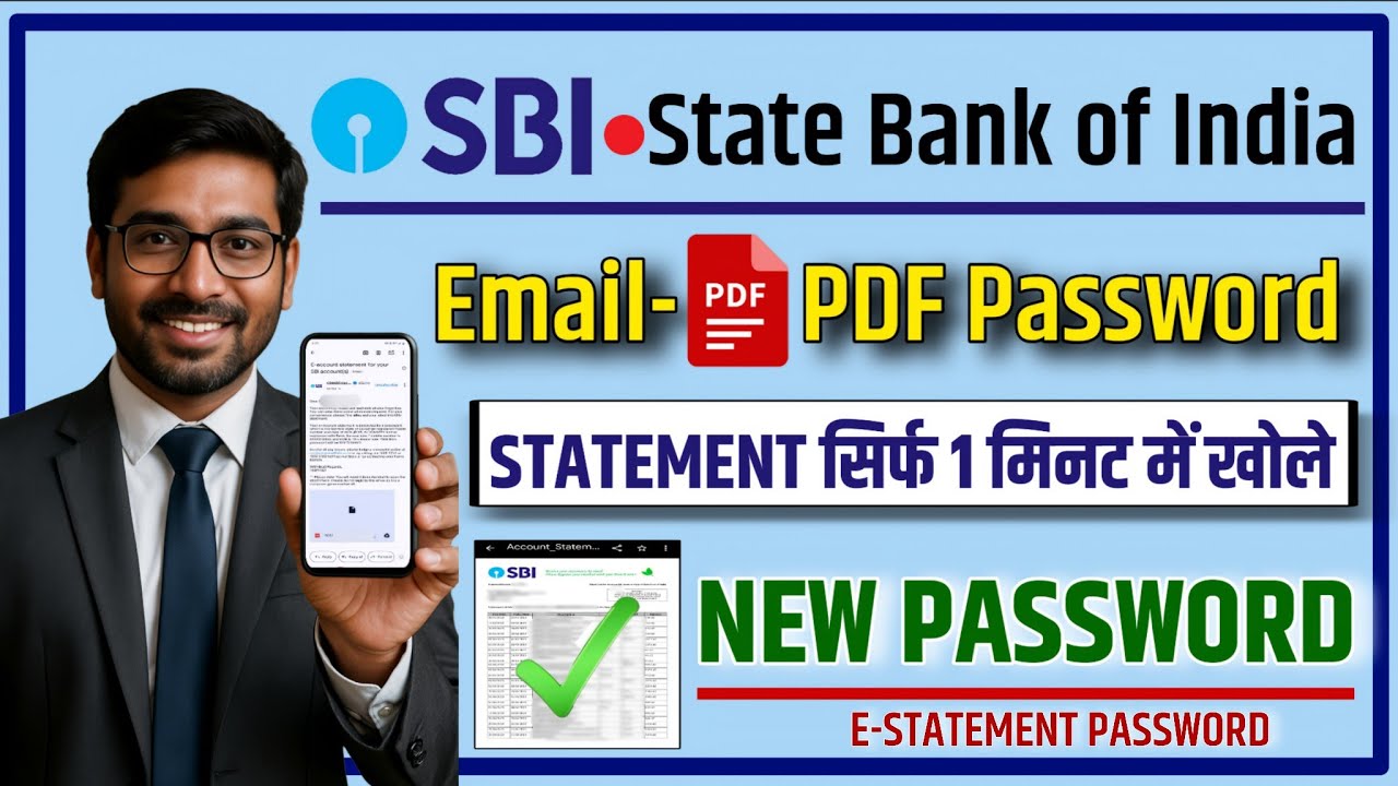SBI Bank Statement Pdf Password | How To Open SBI Statement Pdf Password | State Bank of India