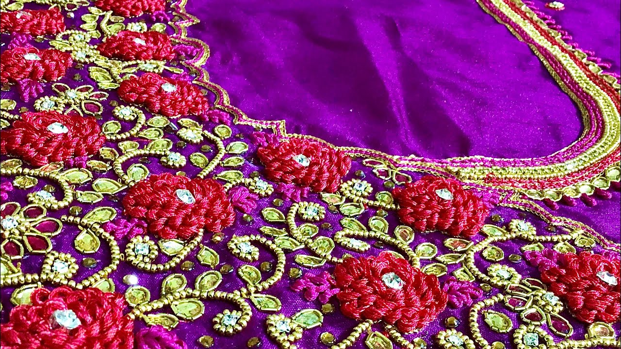 Ring knot embroidery