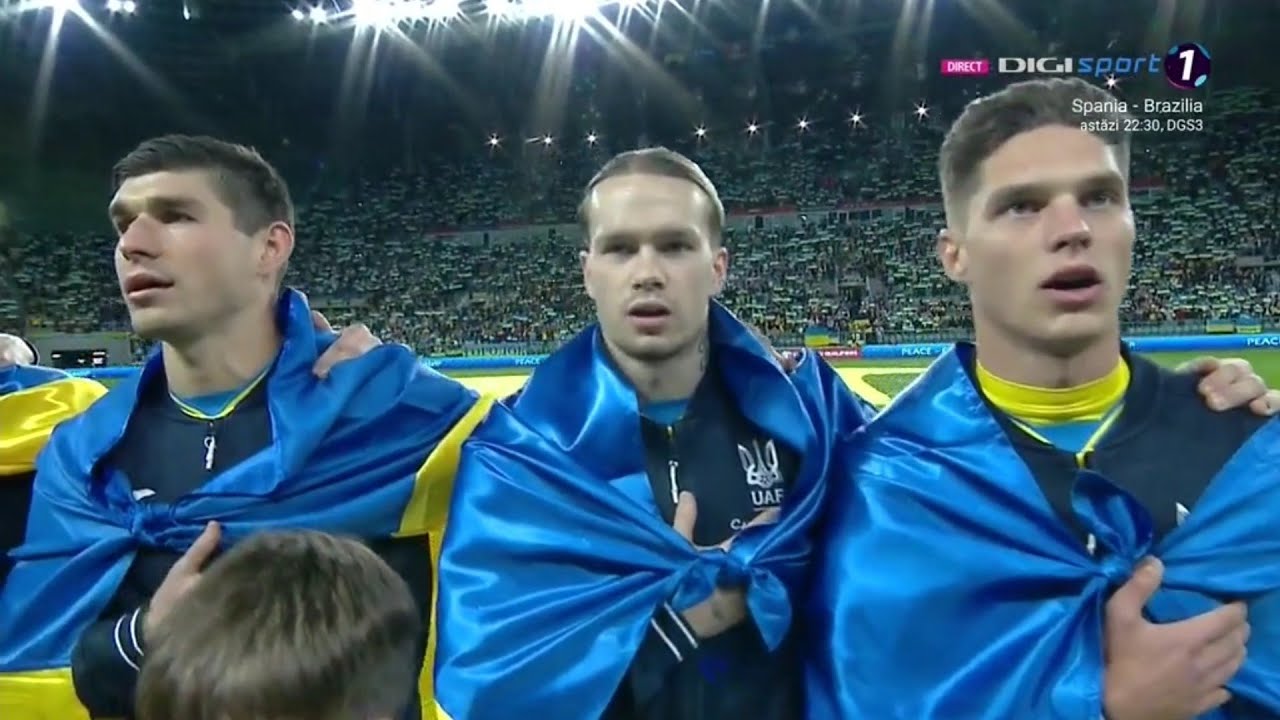 Ukraine vs Iceland National Anthem - EURO 2024 Qualifiers Play-off