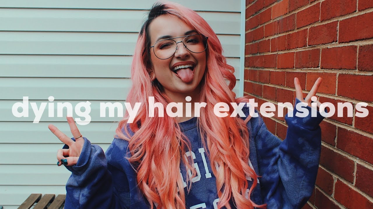 DYING MY VP FASHION HAIR EXTENSIONS PINK holy bologna im a frickin mermaid