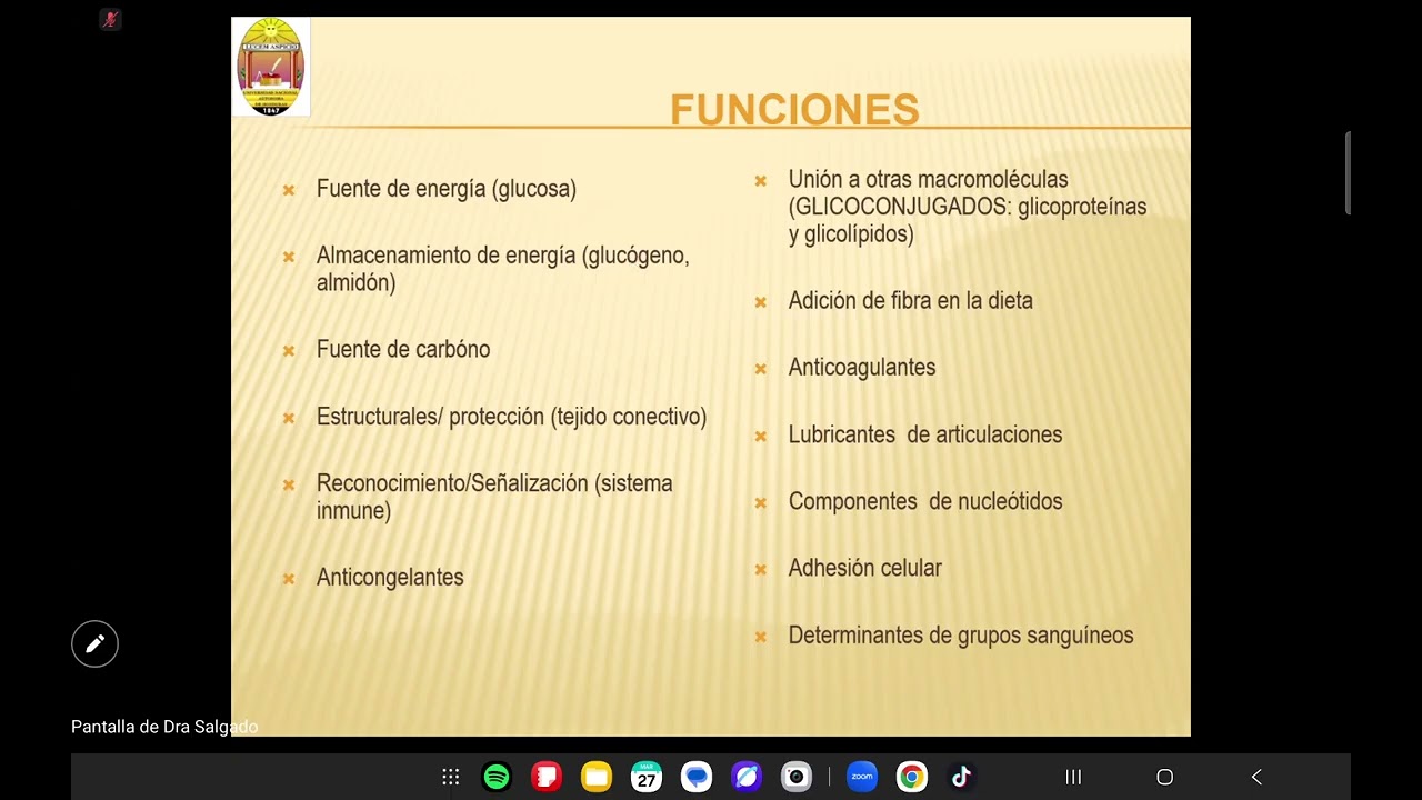 Clase de Bioquimica - Clasificacion de los Carbohidratos