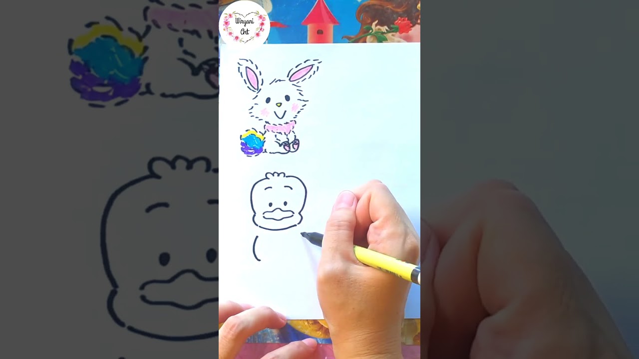 How to draw a cute Pekkle Sanrio #shorts #youtubeshorts #drawing