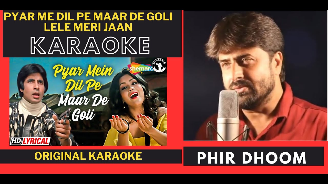 Pyar Mein Dil Pe Maar De Goli Karaoke | Mahaan (1983) | Kishore Kumar, Asha Bhosle | R.D. Burman
