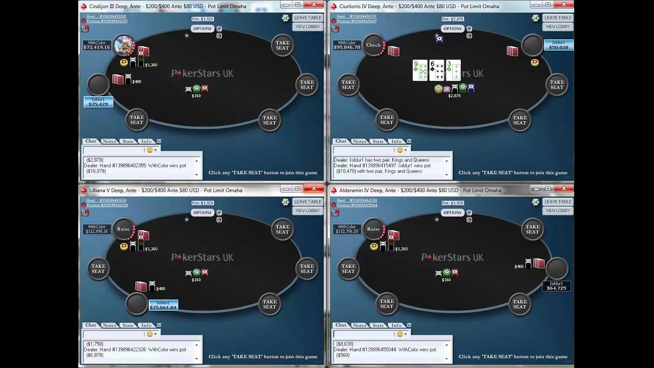 Isildur1 vs WithColor 4 tables $40k PLO