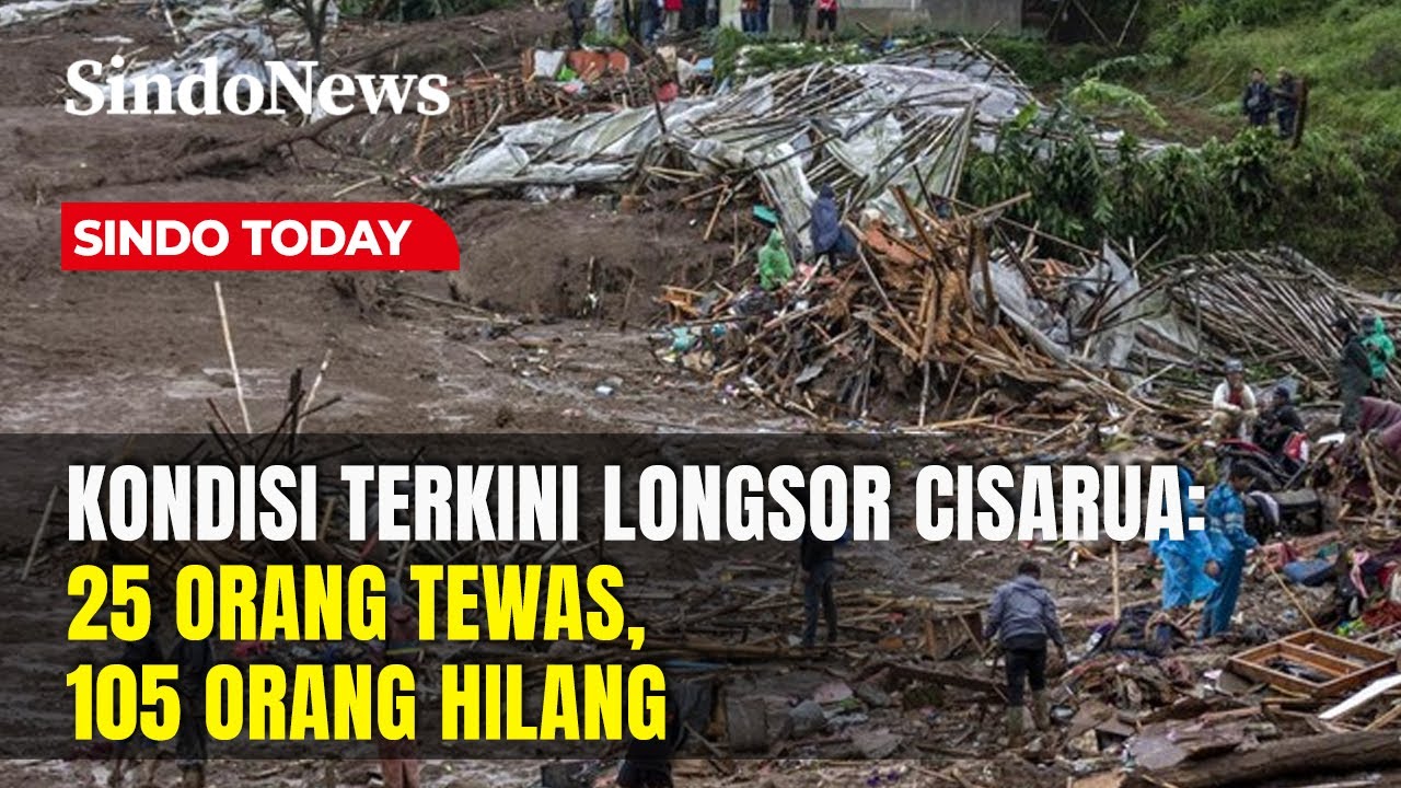 Kondisi Terkini Longsor Cisarua, 65 Orang Tidak Ditemukan | Sindo Today | 26/01