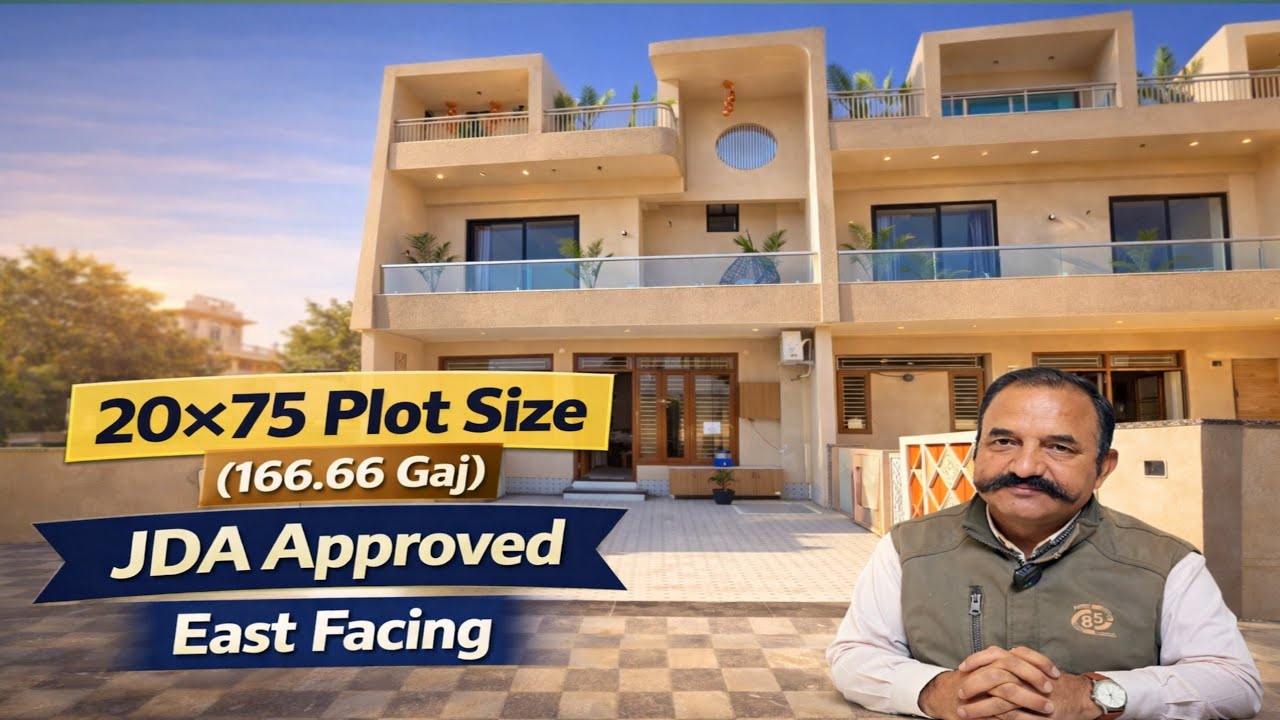 निवारू रोड आर्मी एरिया से 1km JDA APPROVED 80 fit wide road पर full furnished villa gated township 