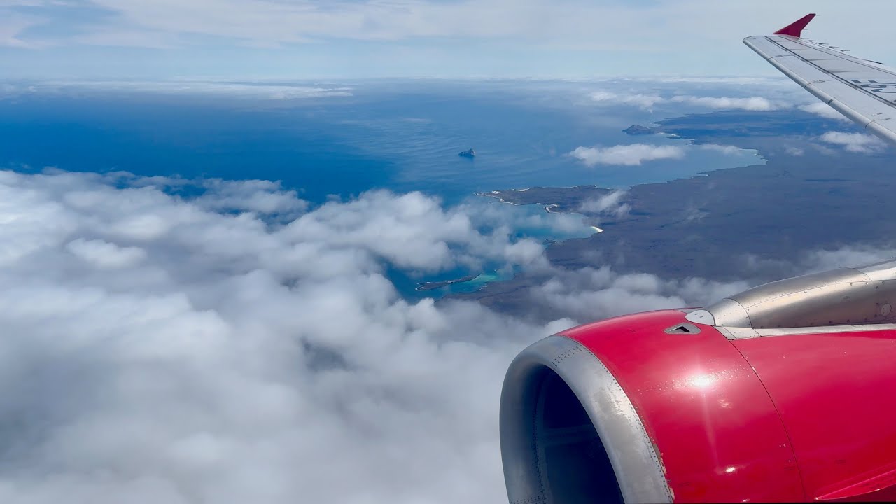 Landing in the Galápagos Islands | Avianca Airbus A320 | San Cristóbal Airport SCY