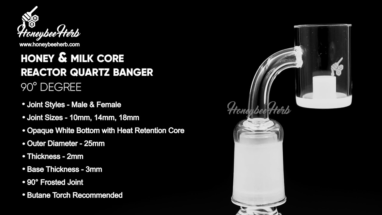 Honey & Milk Core Reactor Quartz Banger - 90&deg; Degree