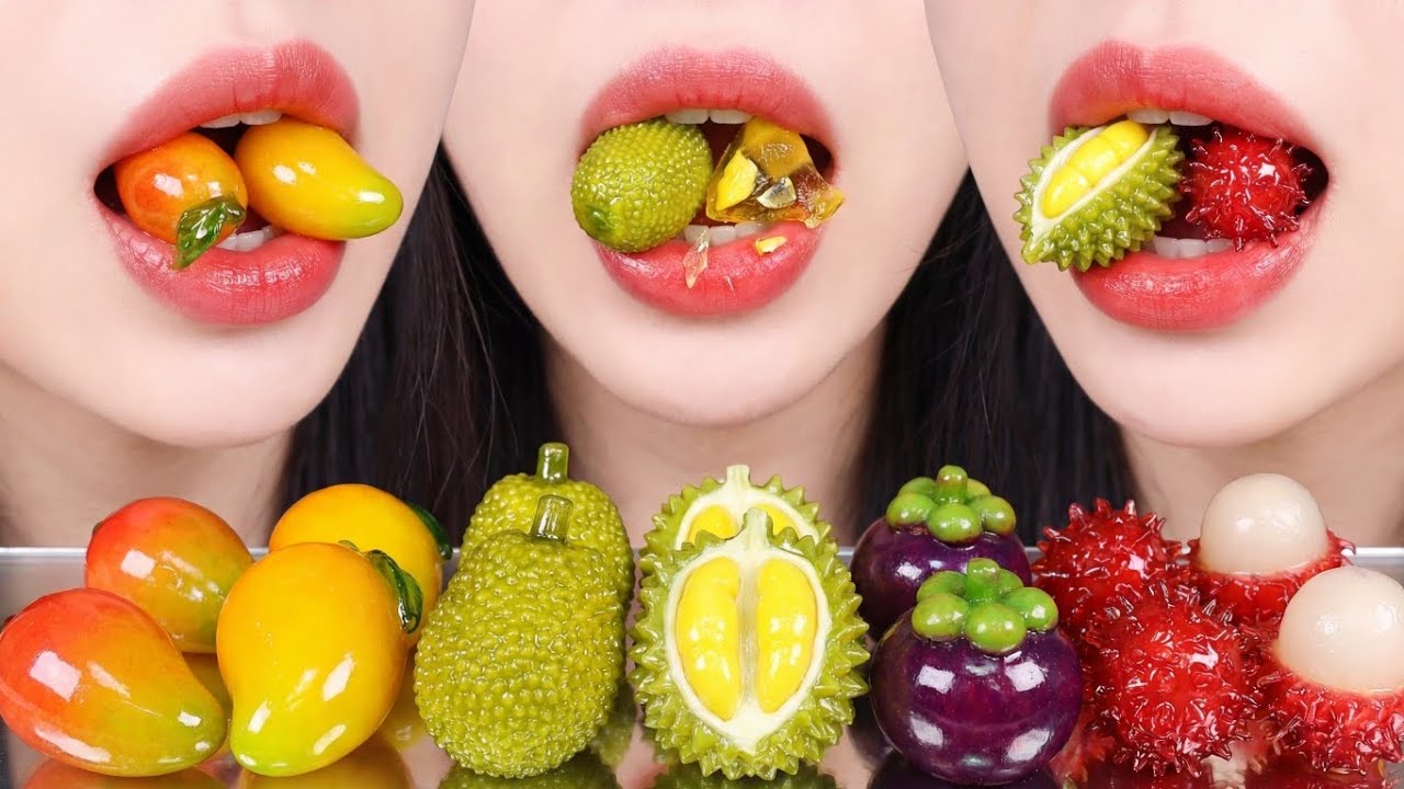 asmr 음식 사탕 CUTE EATING SWEET CANDY FRUIT, SATISFYING EATING CANDY FRUITS SO YUMMY (asmrsound)