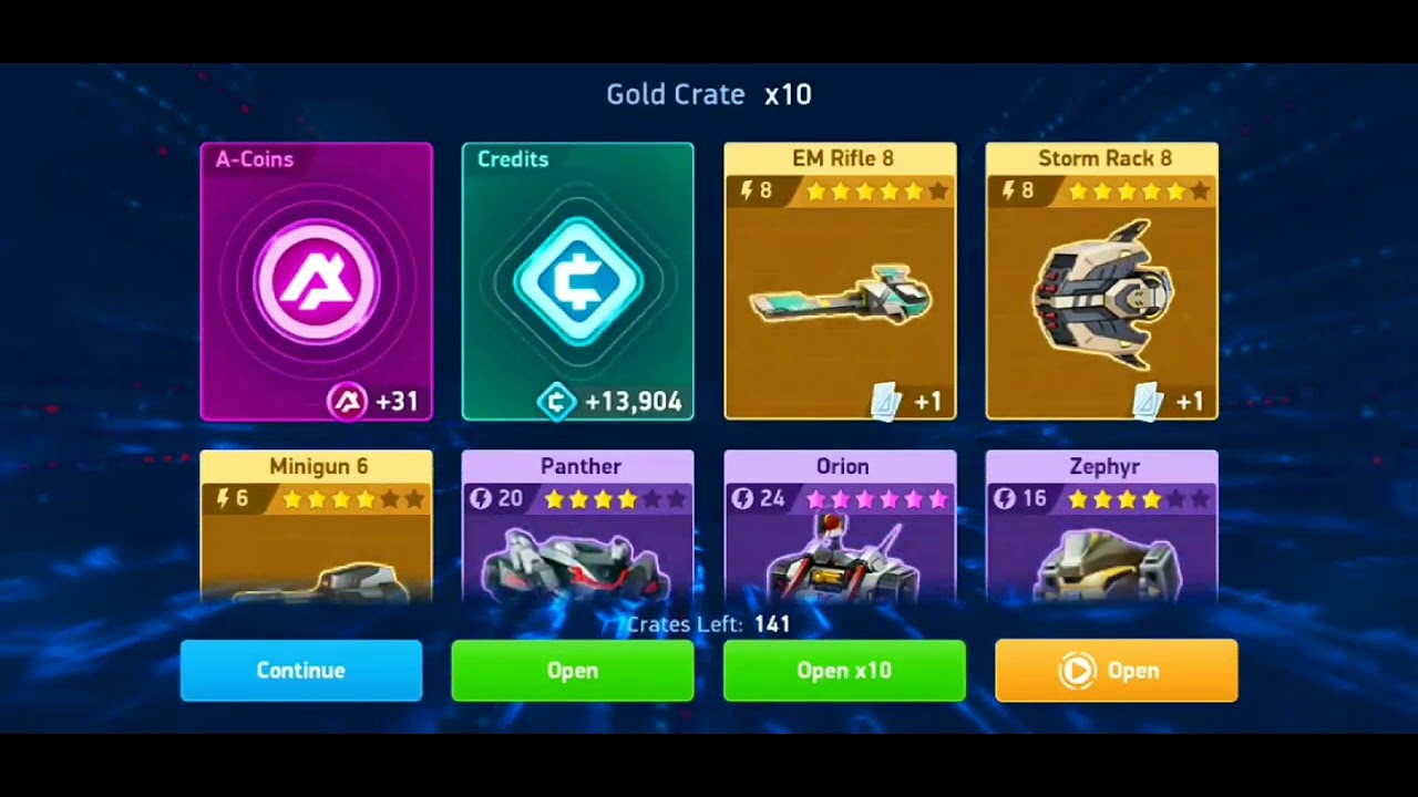 100 gold crates opening in mech arena