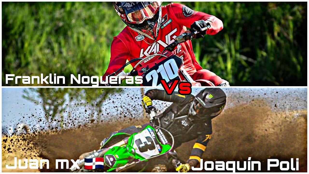FUERTE CARRERA Franklin Nogueras, Joaquín Poli, Darnell Lantigua Jyire Mitchell 450cc expertos.