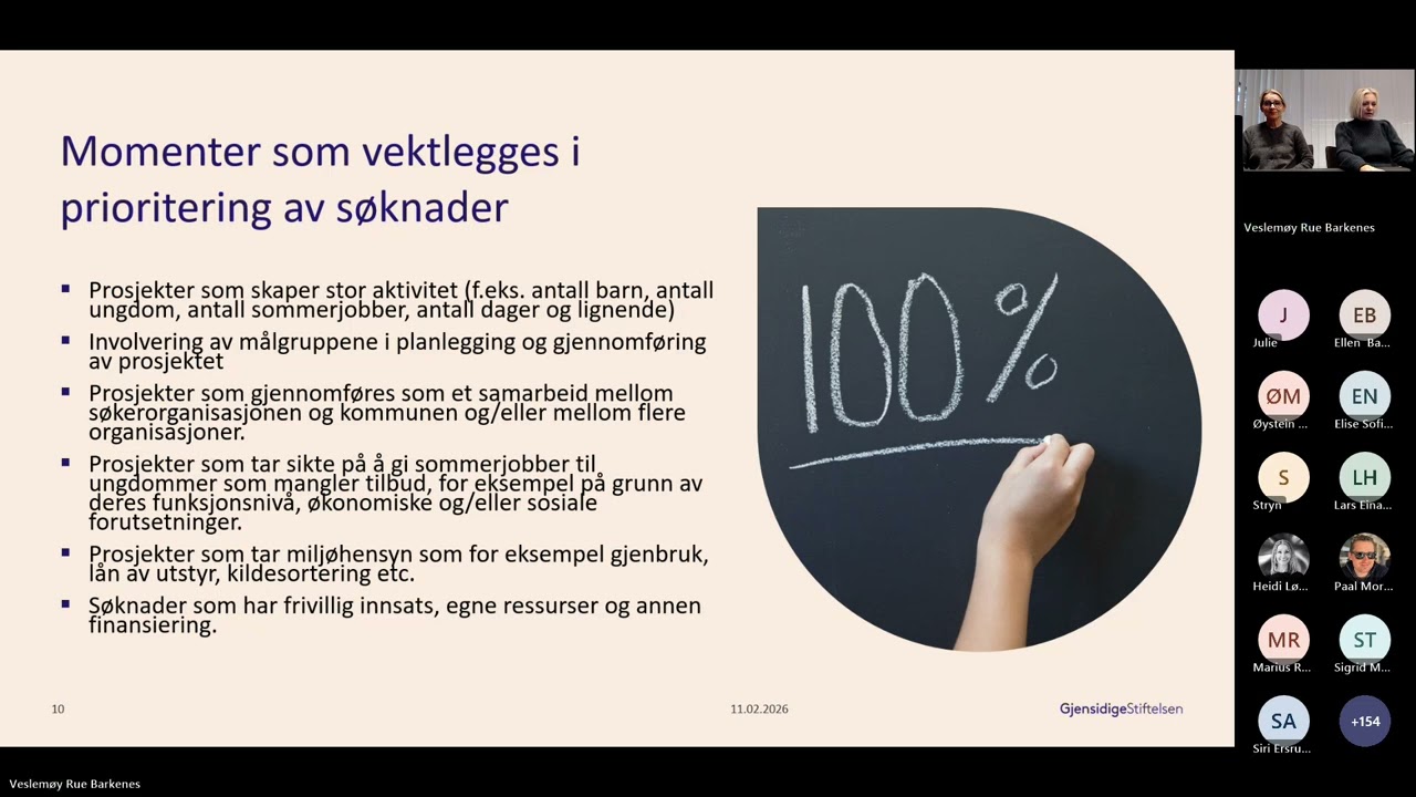Søkerwebinar - Noe å glede seg til i sommer 2026