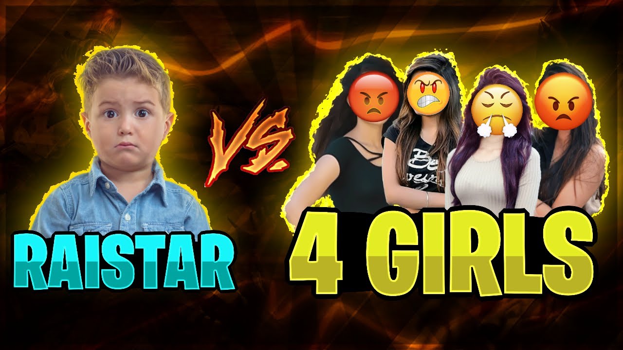 Solo Vs Squad || Raistar Vs 4 India Girls Clash Squad Challenged ||  Garena Free Fire