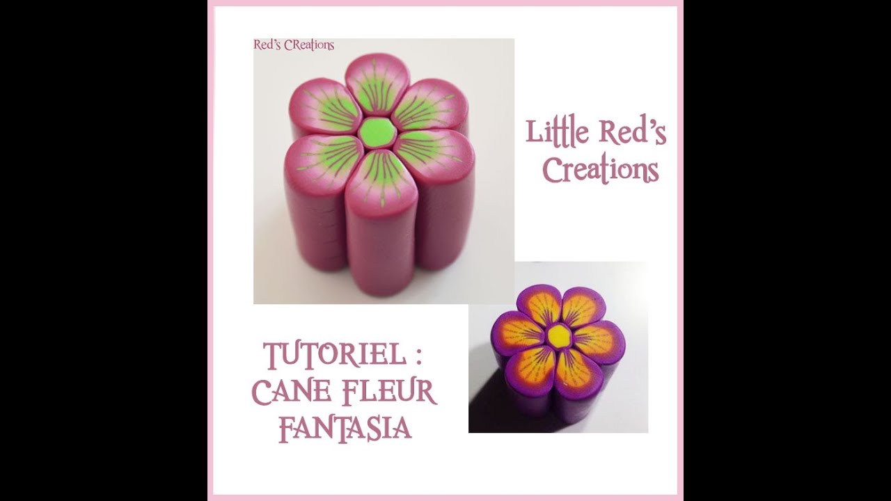 [Tuto polymère #2] Cane fleur fantasia - Polymer clay flower cane tutorial