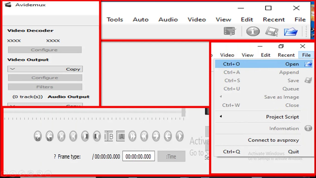 برنامج Avidemux     ضغط الفيديو
