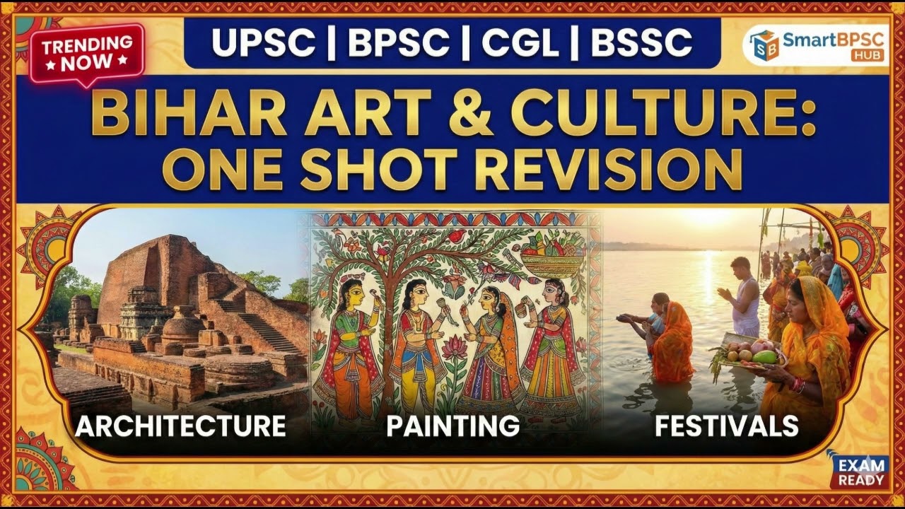 BPSC AEDO | Bihar Art & Culture One Shot (Architecture, Painting & Festivals) | SmartBPSC HUB