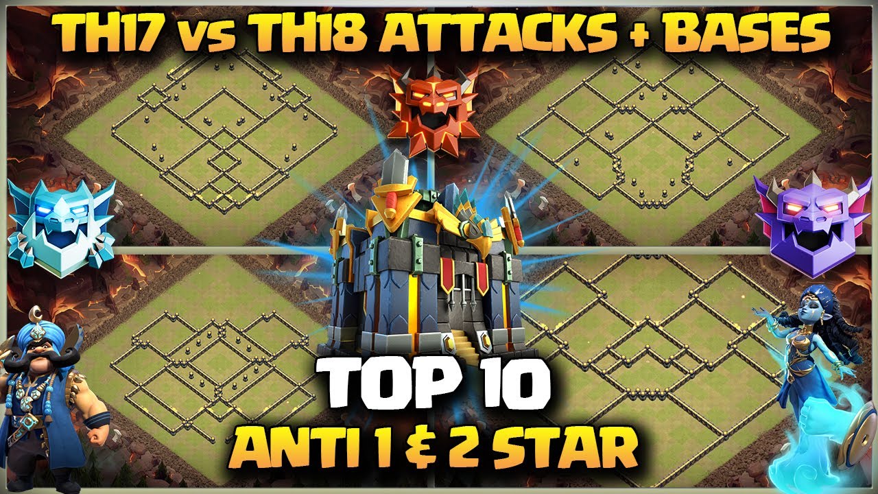 ТОП-10 баз для войны на TH17! Новые базы для TH17! База TH17 против всего + атака TH17 против TH1...