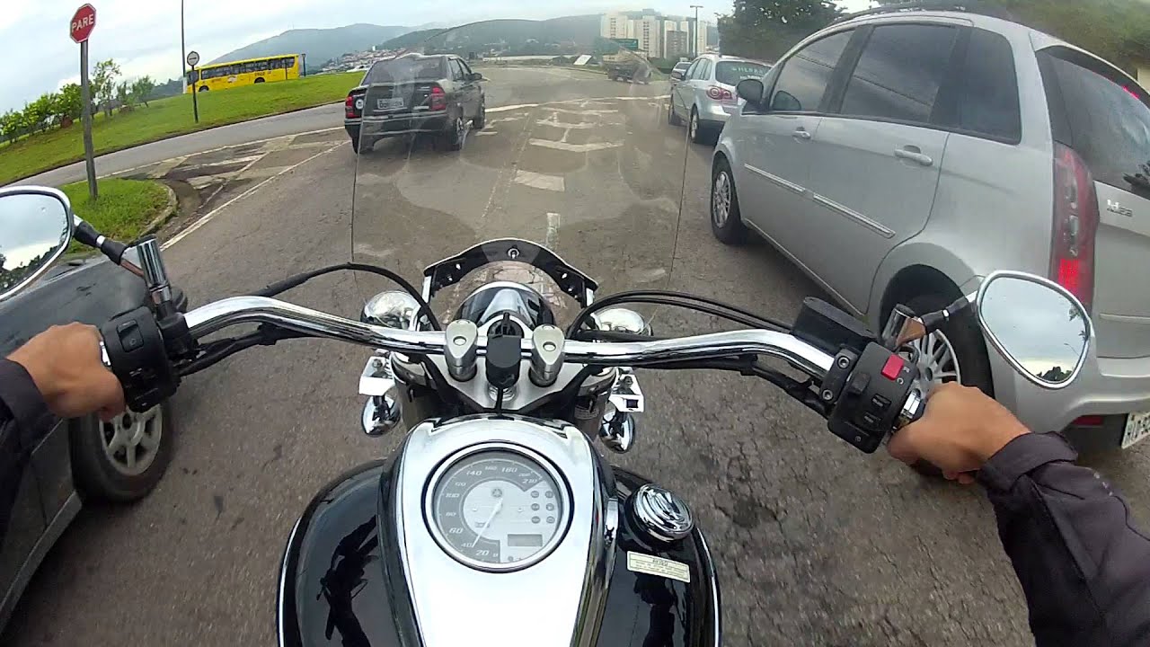Indo para o trabalho com a Midnight, curtindo o escape da Dragstar - Fabinho