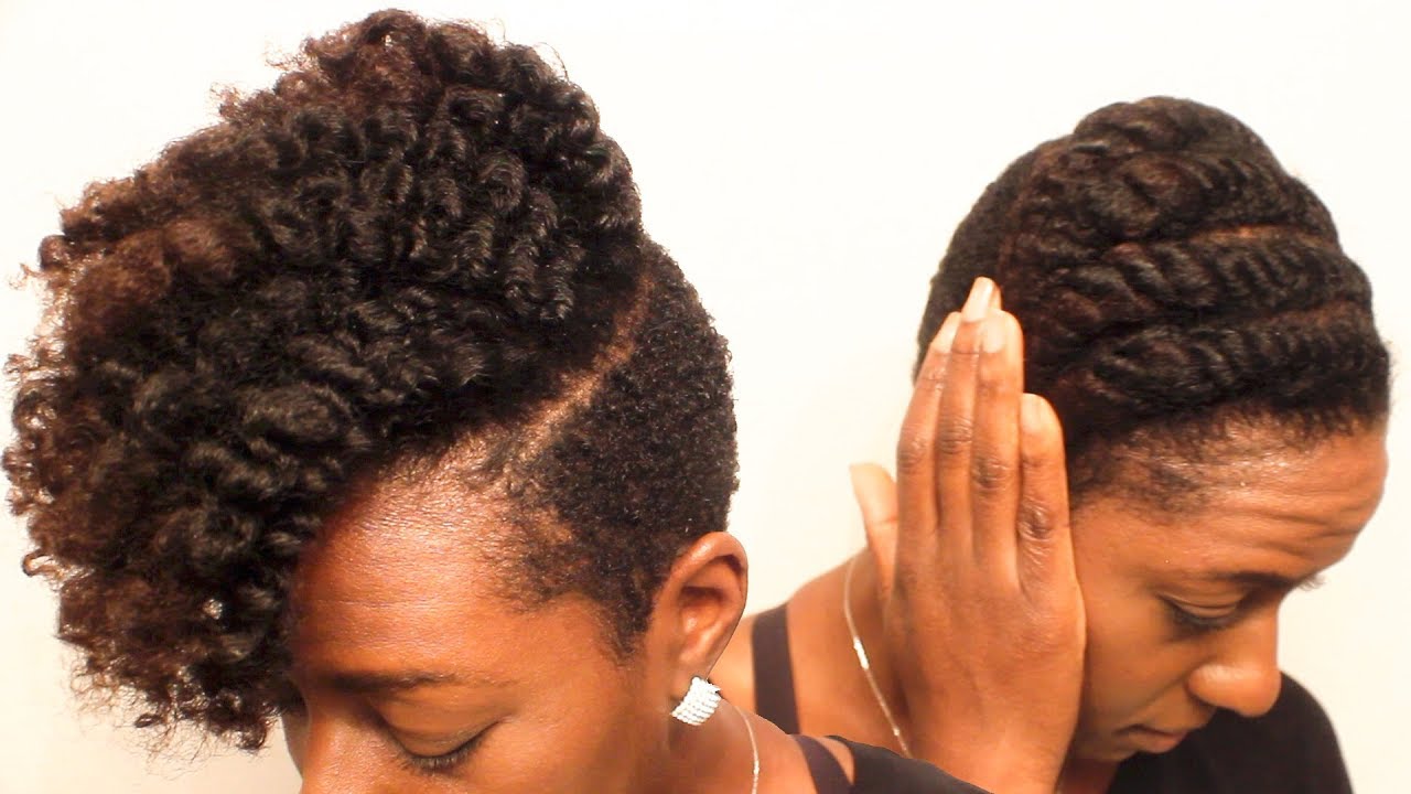 Natural Hair| The Defined Flat Twist on Tapered/Undercut Curly Hair